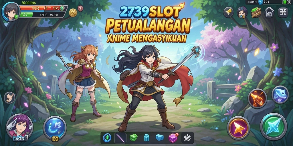 Screenshot utama 2739SLOT menampilkan karakter anime dalam aksi.