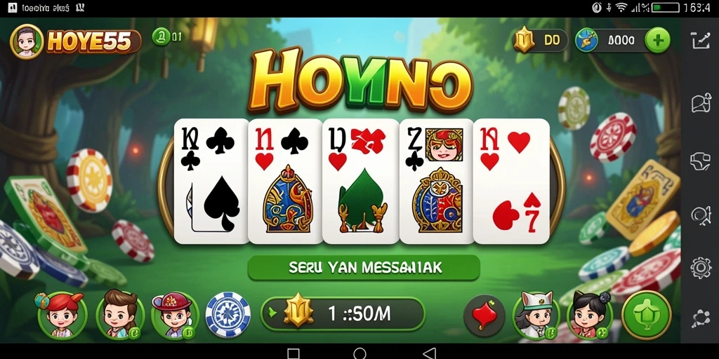 Tampilan gameplay seru dari game Domino HOYE55.